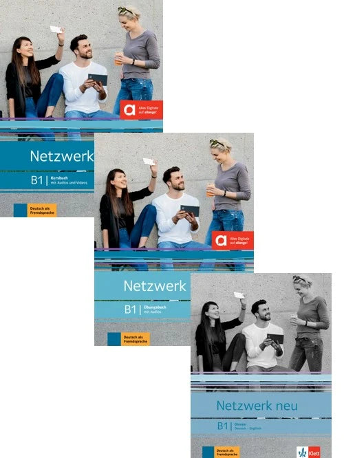 Netzwerk Neu B1 Kursbuch +Ubungsbuch + Glossar Audios Available On Allango ( Set of 3 Books )